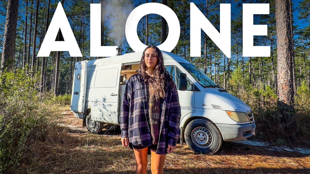 Sleeping in my van ALONE in the woods...