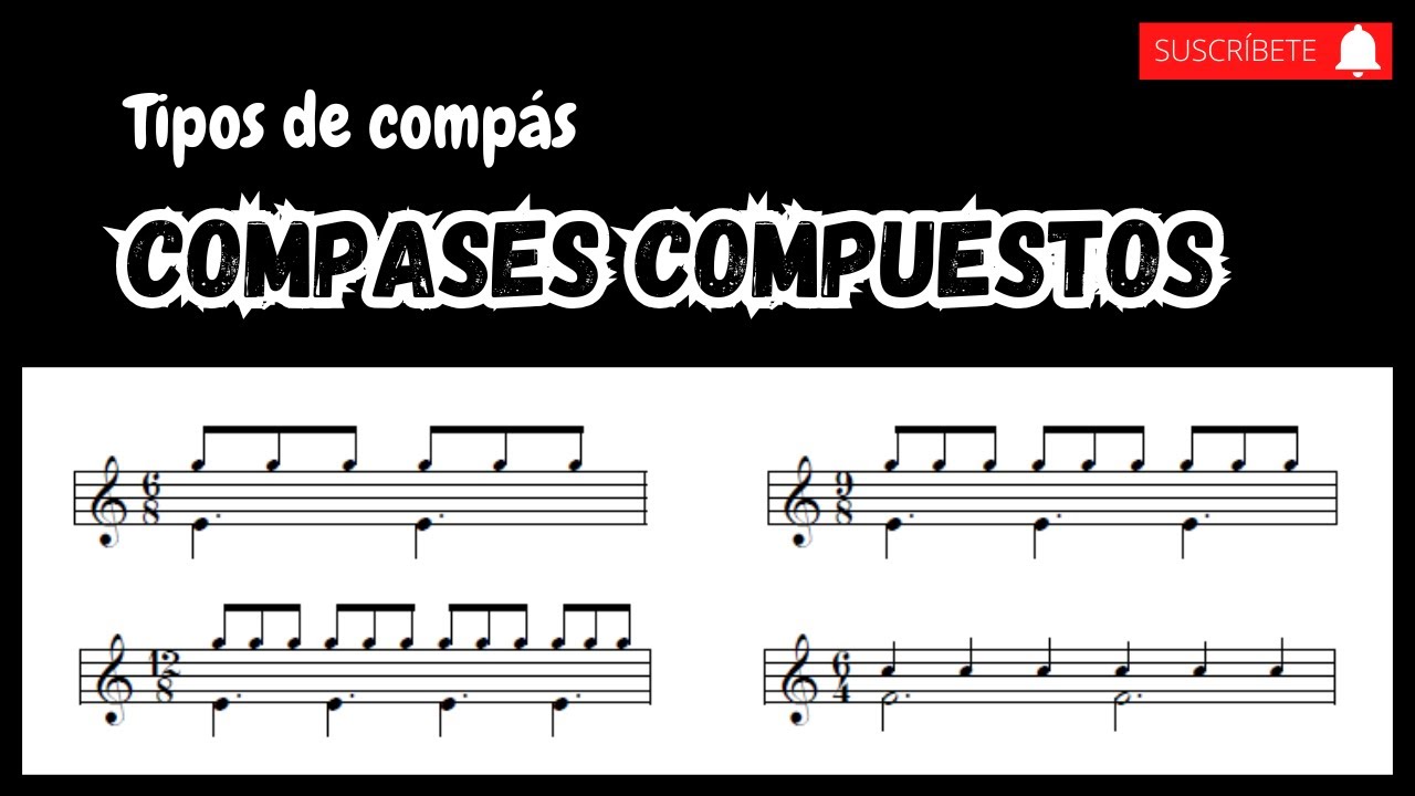 COMPASES COMPUESTOS en la música: compás de 6/8, compás de 9/8 y compás de 12/8 | Tipos de compás