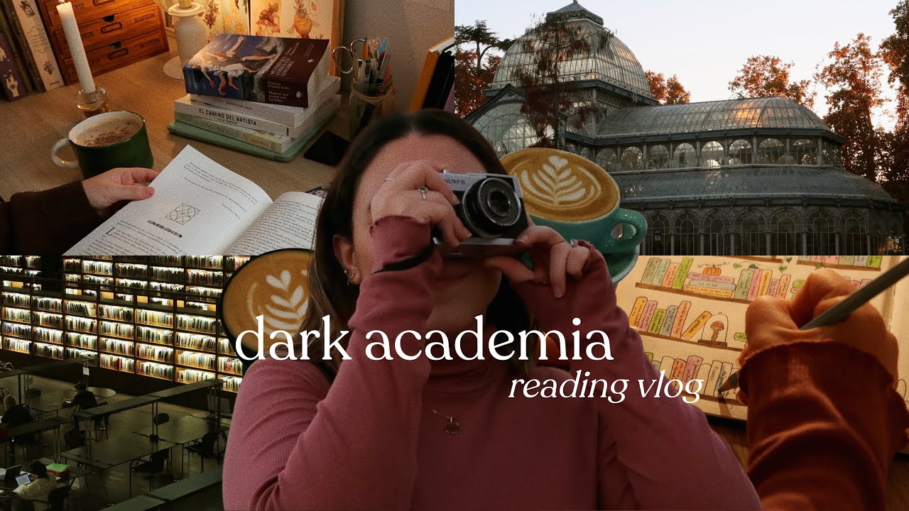 dark academia reading vlog 🕯️ | biblioteca, museo y mucho café 🍂☕️