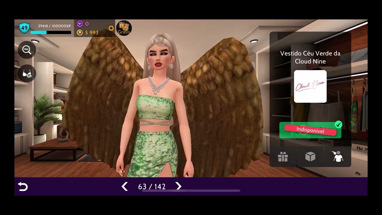 Troco ou vendo conta de Avakin feminina rica com asa de 250k ler descrição!