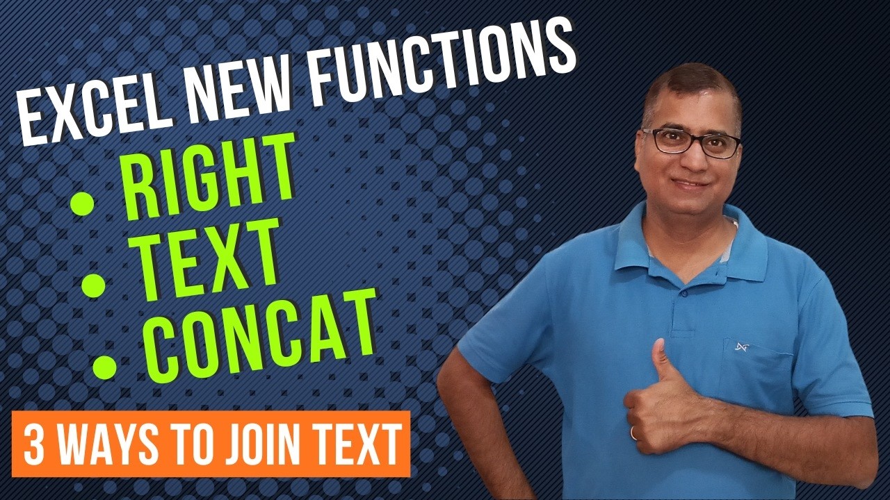 Функция TEXT в Excel | Функции RIGHT, TEXT и CONCAT в Excel