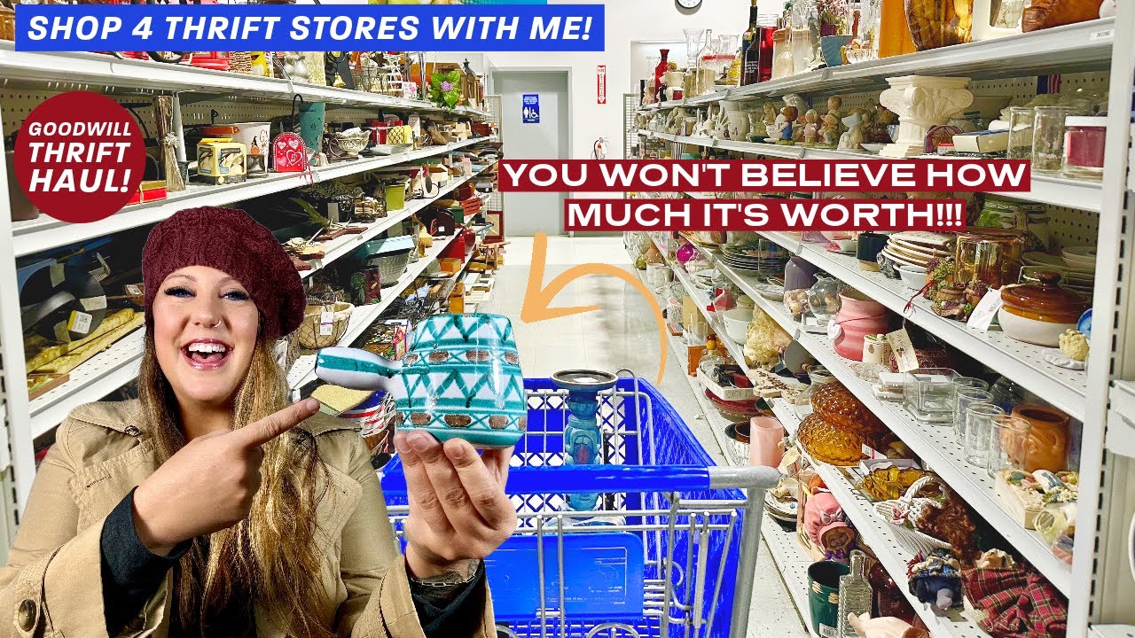 I'm Back At GOODWILL!! Thrift With Me | Shop 4 Thrift Stores With Me | I Only Paid $3 For It!!!!