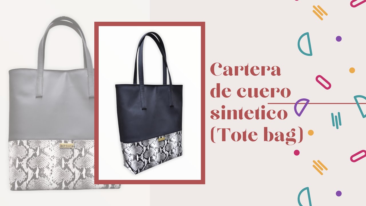 DIY Cartera de cuero sintético, paso a paso. Tote bag fácil.