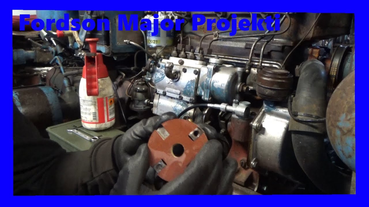 Syöttöpumpun fiber levyn vaihto (Fordson major)