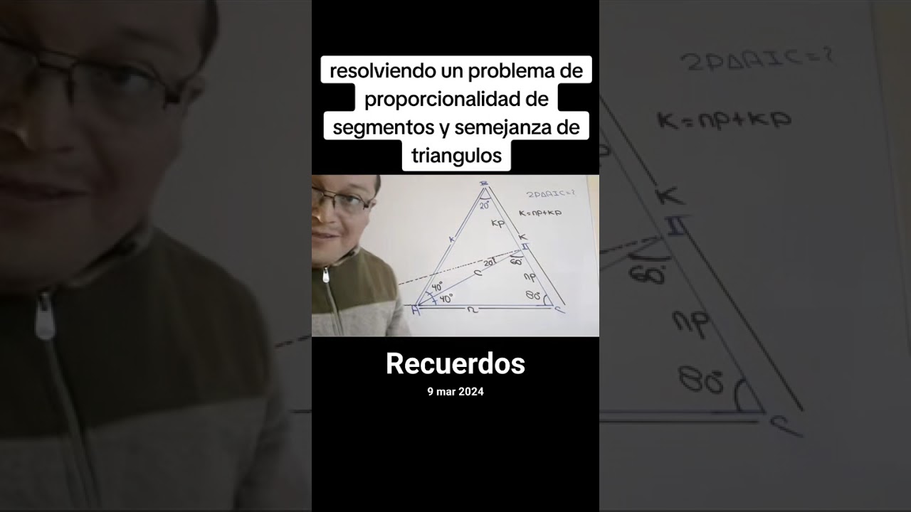 Resolviendo un ejercicio aplicando proporcionalidad de segmentos y semejanza de triangulos 