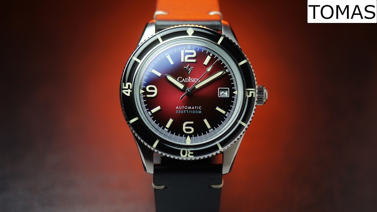 Cadisen C8243 Burgundy red dial eye candy watch review from AliExpress