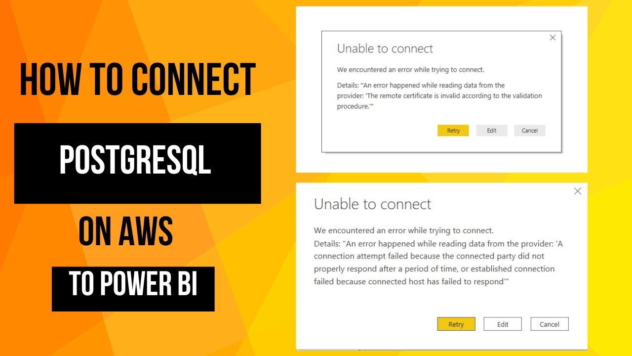 How to connect PostgreSQL to Power BI | PostgreSQL to Power BI | PostgreSQL on AWS | Power BI Course