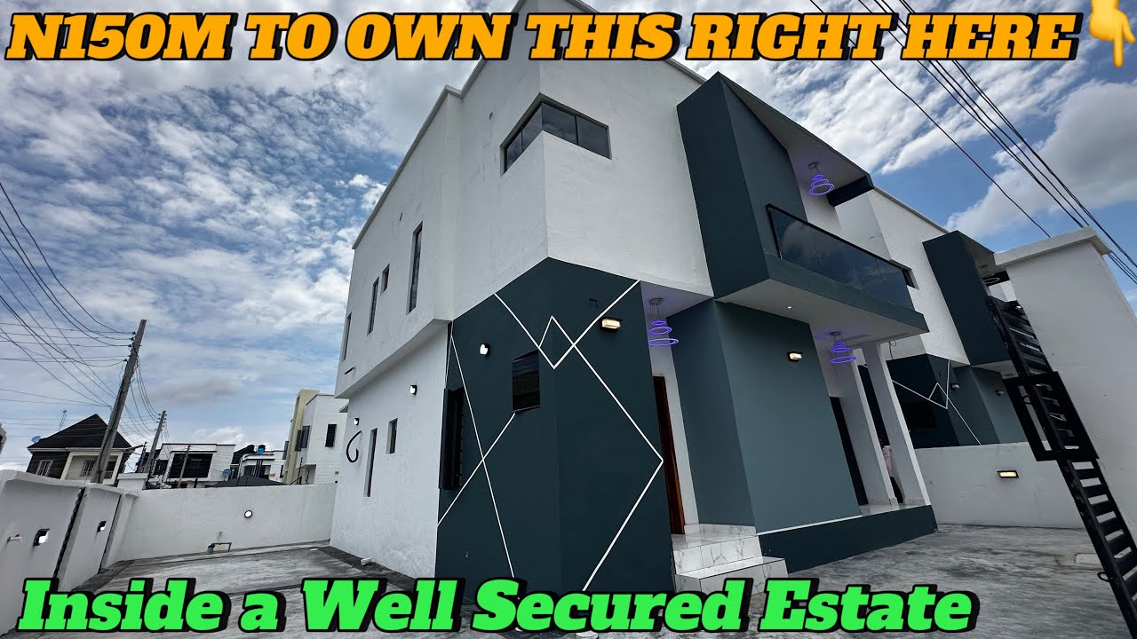 HOUSE FOR SALE IN LEKKI LAGOS NIGERIA:NEWLY BUILT 4 BEDROOM FULLY DETACHED DUPLEX IN AJAH#property