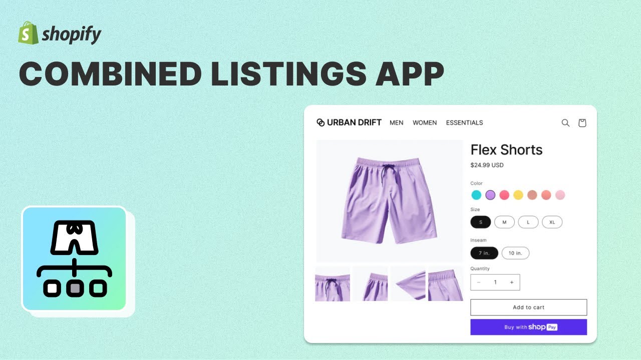 Приложение Shopify Combined Listings &mdash; настройте медиагалерею, описание и URL для каждого вариант...