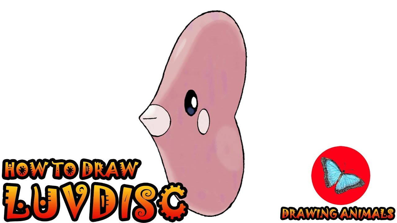 How To Draw Luvdisc Pokemon | Coloring and Drawing For Kids