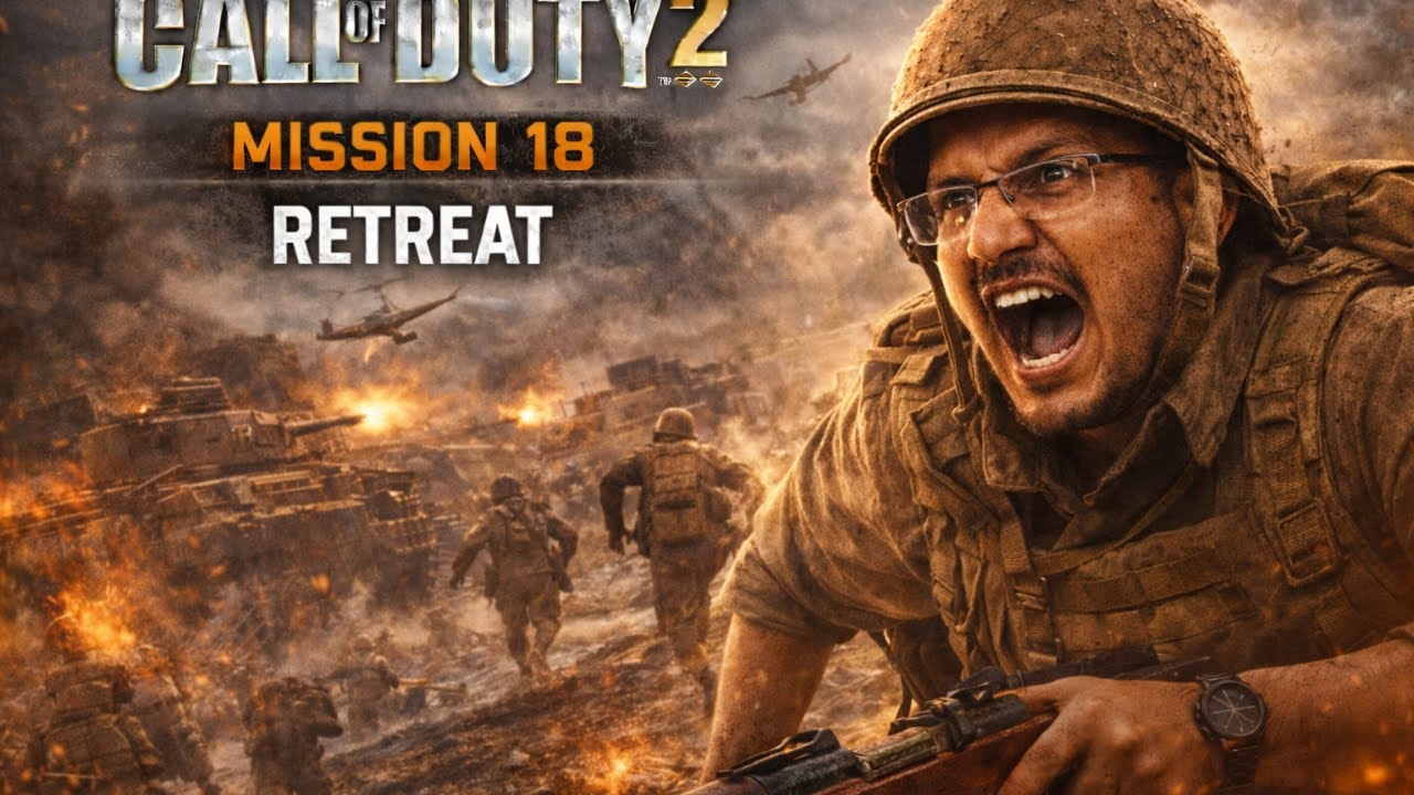 Call of Duty 2 Mission 18 Retreat HARD Gameplay Bangla | Horrorops Bangla