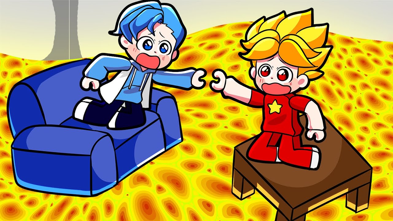 Huy Noob Chạy Trốn Khỏi Sàn Lava Trong Roblox