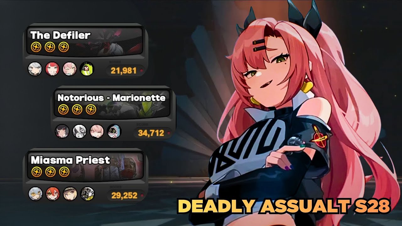 Ellen mono ice | A-Anby DPS | S11 mono fire | 9 Stars Clear Deadly assault S28 ZZZ 2.5