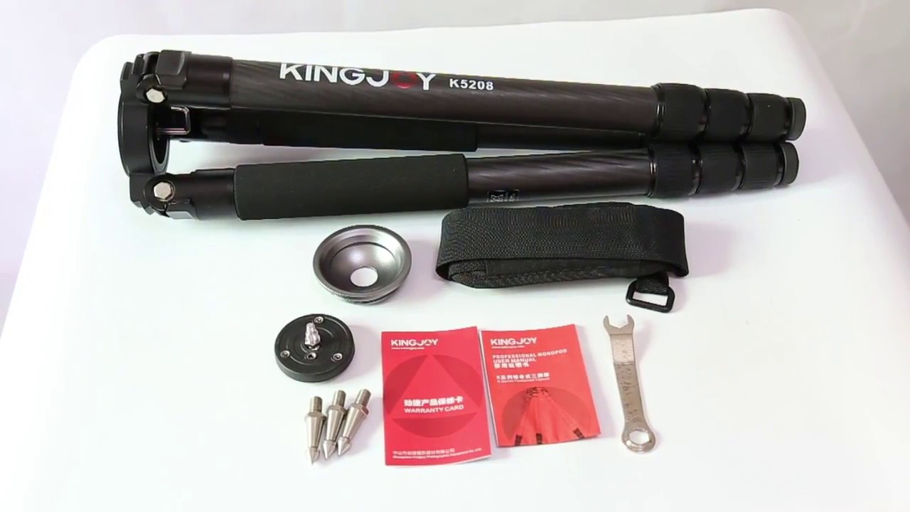 Kingjoy K5208 Large Load Capacity Luxury Professional Photographic Carbon Fiber Tripod