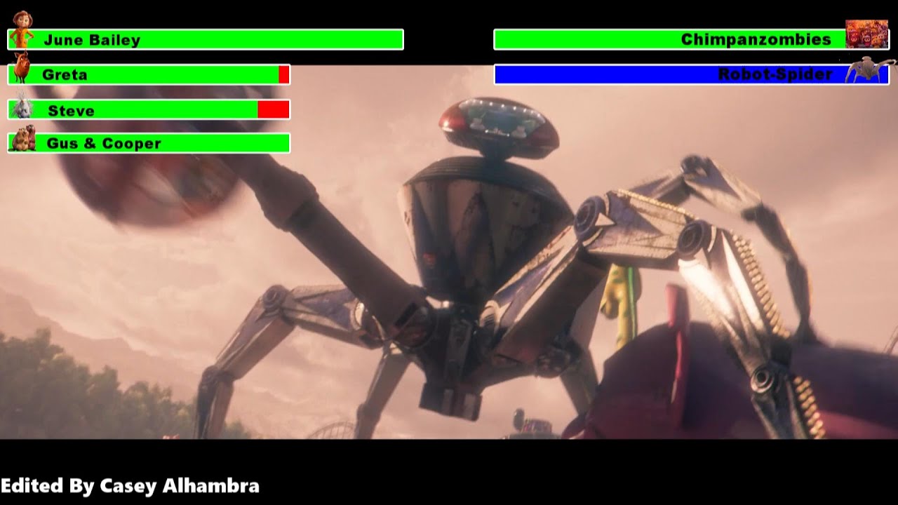Wonder Park (2019) Robot Spider Attack with healthbars