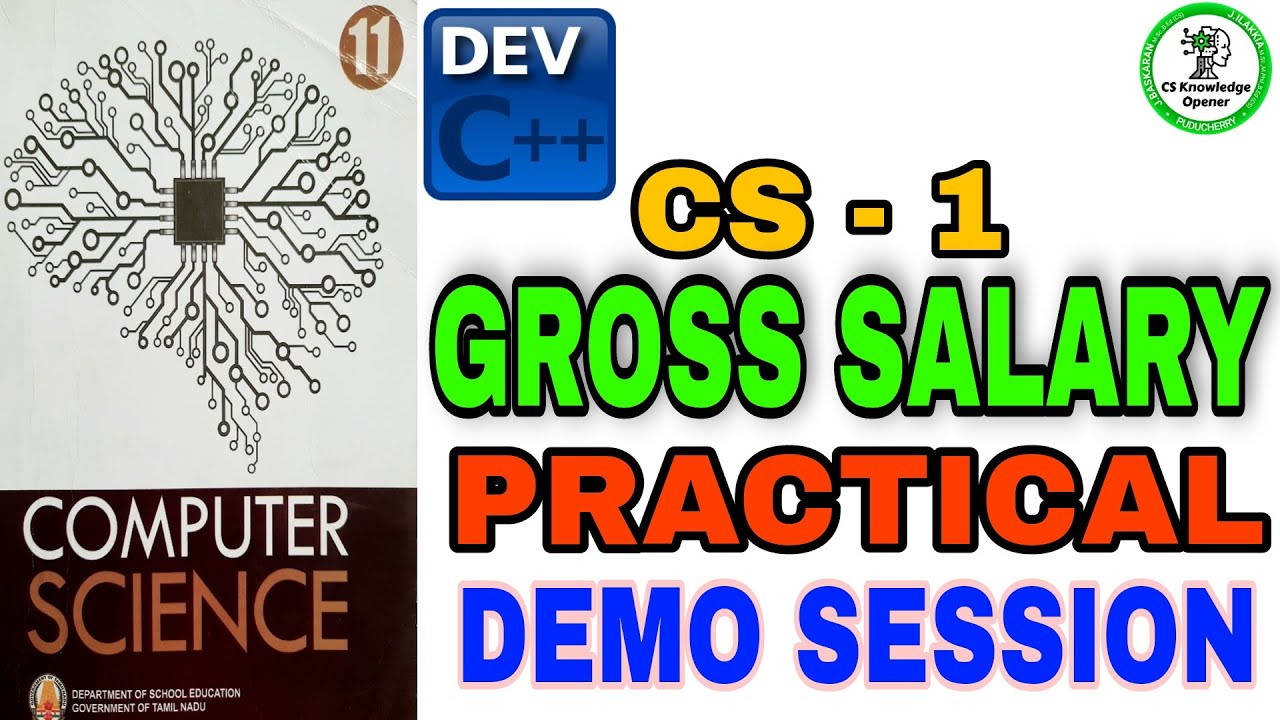 11th Computer Science practical program Exercise 1 Gross Salary