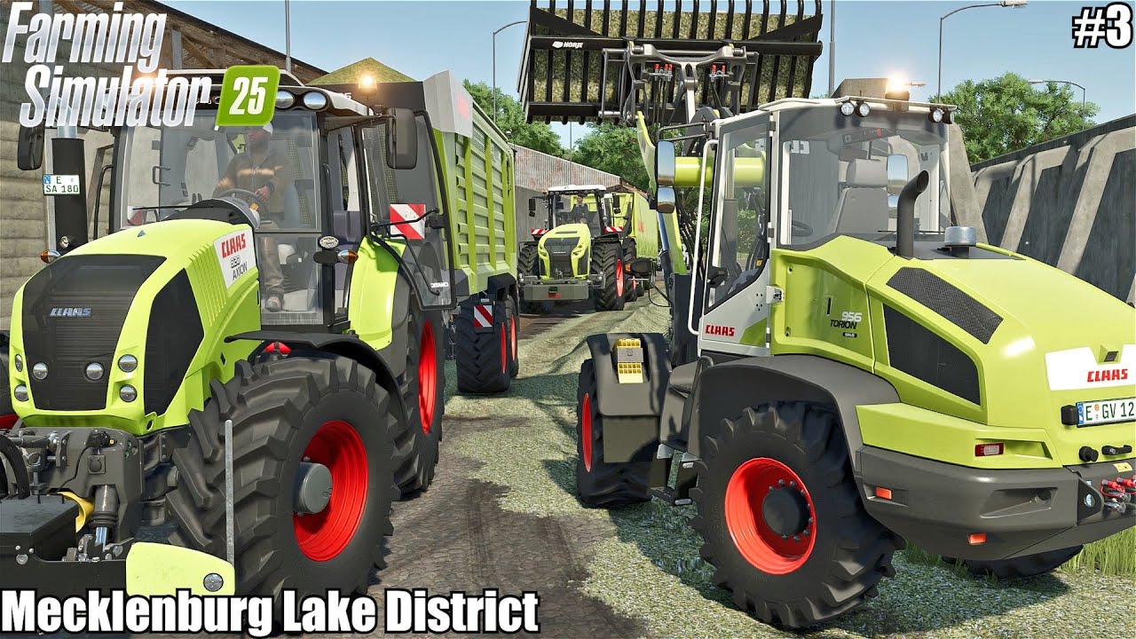 PICKING UP GRASS AND HAULING SILAGE TO THE FARM W/TWO CLAAS TRACTORS | MECKLENBURG LAKE DISTRICT | 3