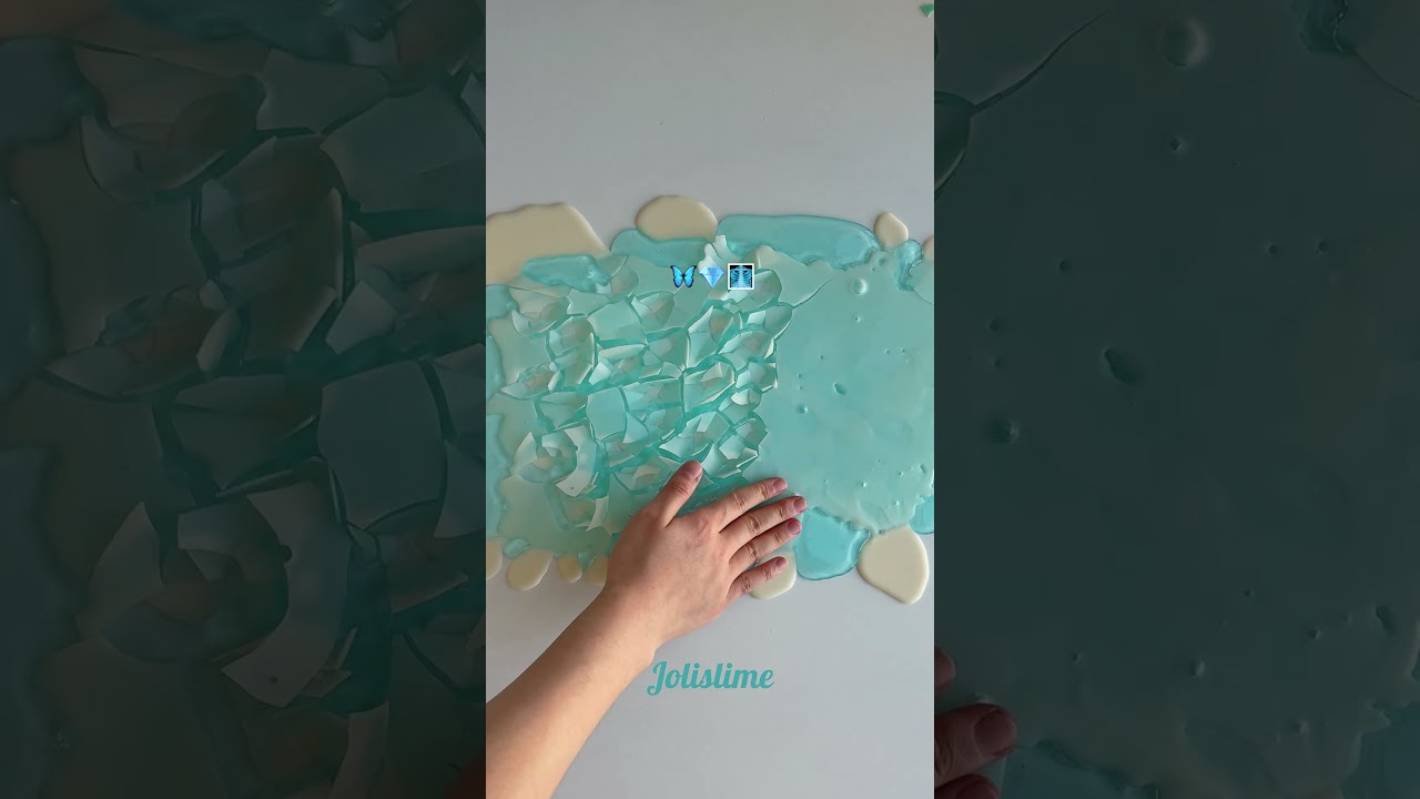 Beautiful Jade Inspired Slime - Glossy and Satisfying Clear Slime ASMR Video