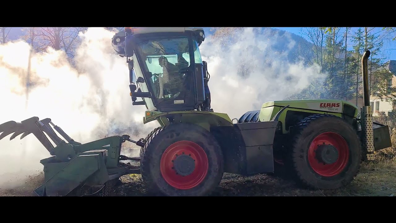 Claas Xerion 3300 Trac VC Mulchen _mulching _mulčenje
