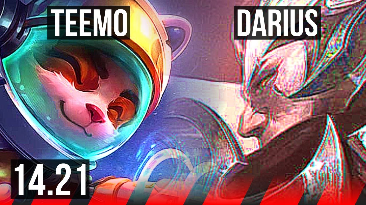 TEEMO vs DARIUS (TOP) | 6/1/0 | KR Diamond | 14.21