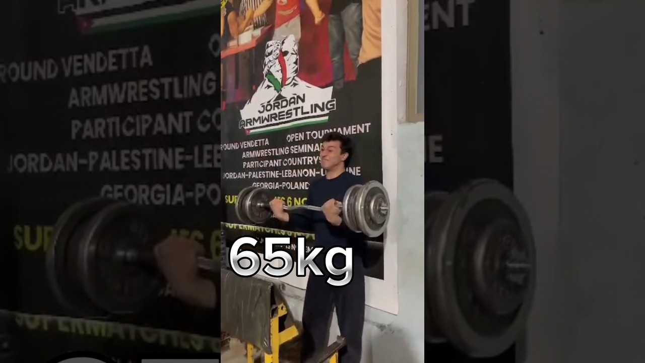 Dato Chikadze 65kg biceps curl 💪 