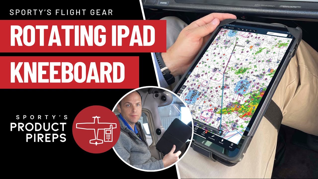 Flight Gear Rotating iPad Kneeboard - Secure Your Tablet in the Airplane