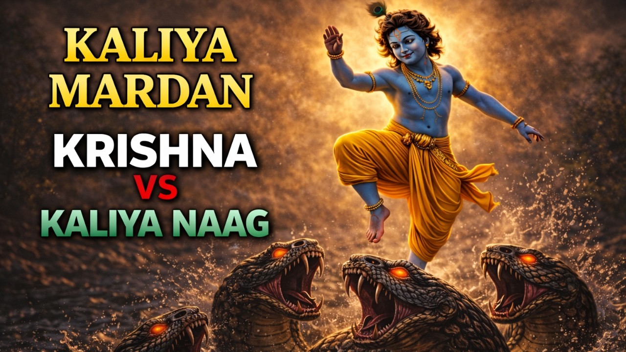 Krishna’s Deadly Dance: Crushing Kaliya Naag in Epic Battle!