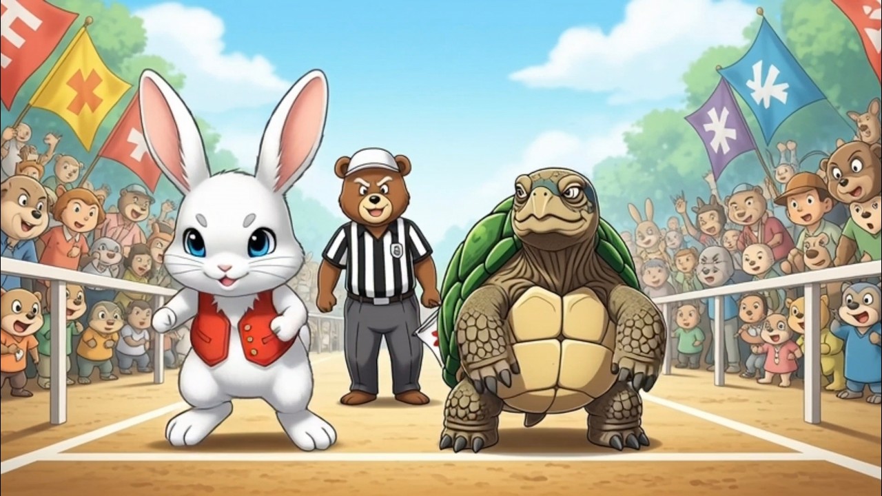 খরগোশ আর কচ্ছপের দৌড় | The Hare and The Tortoise | Bengali Moral Story | Japanese Anime Style 4K