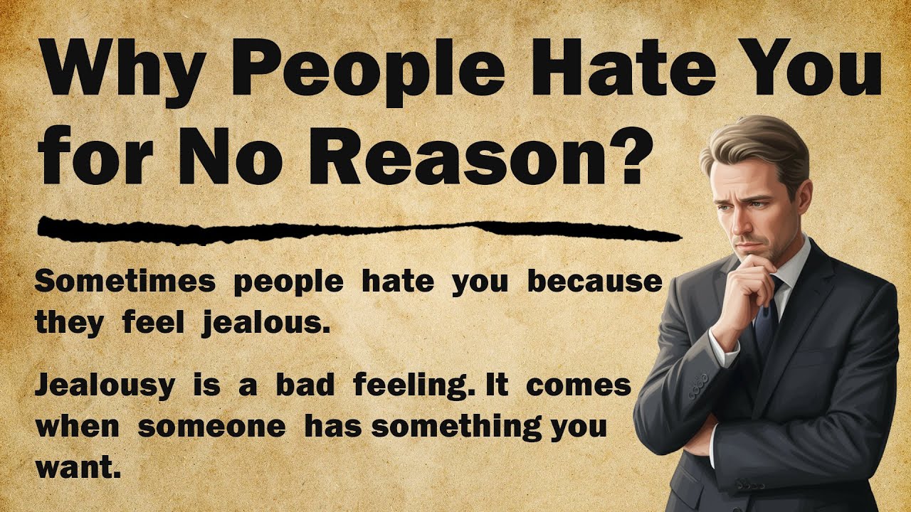 Why People Hate You for No Reason? 🤔💡|| Motivational English Listening Story || Graded Reader 🎧📖
