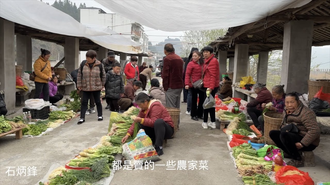 山區小鎮趕集，非常傳統落後。萬畝油菜花，一望無際