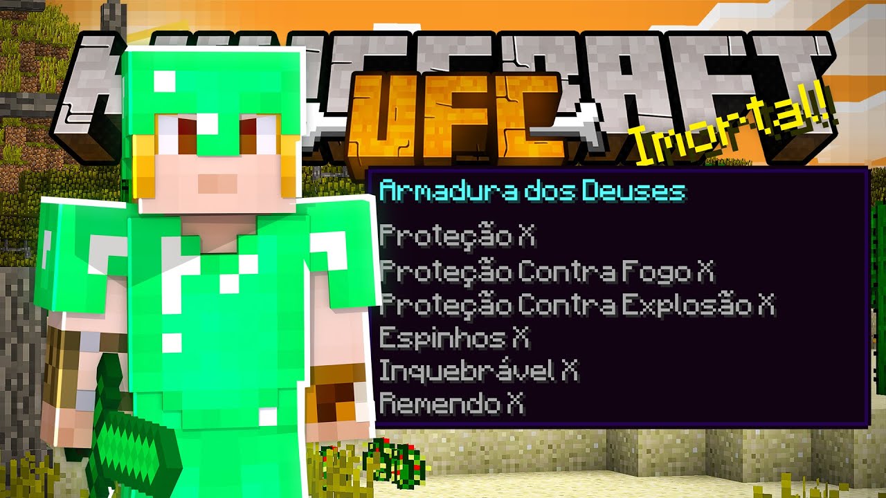 A ARMADURA DOS DEUSES NA ERA PRIMITIVA ! - MINECRAFT UFC #4