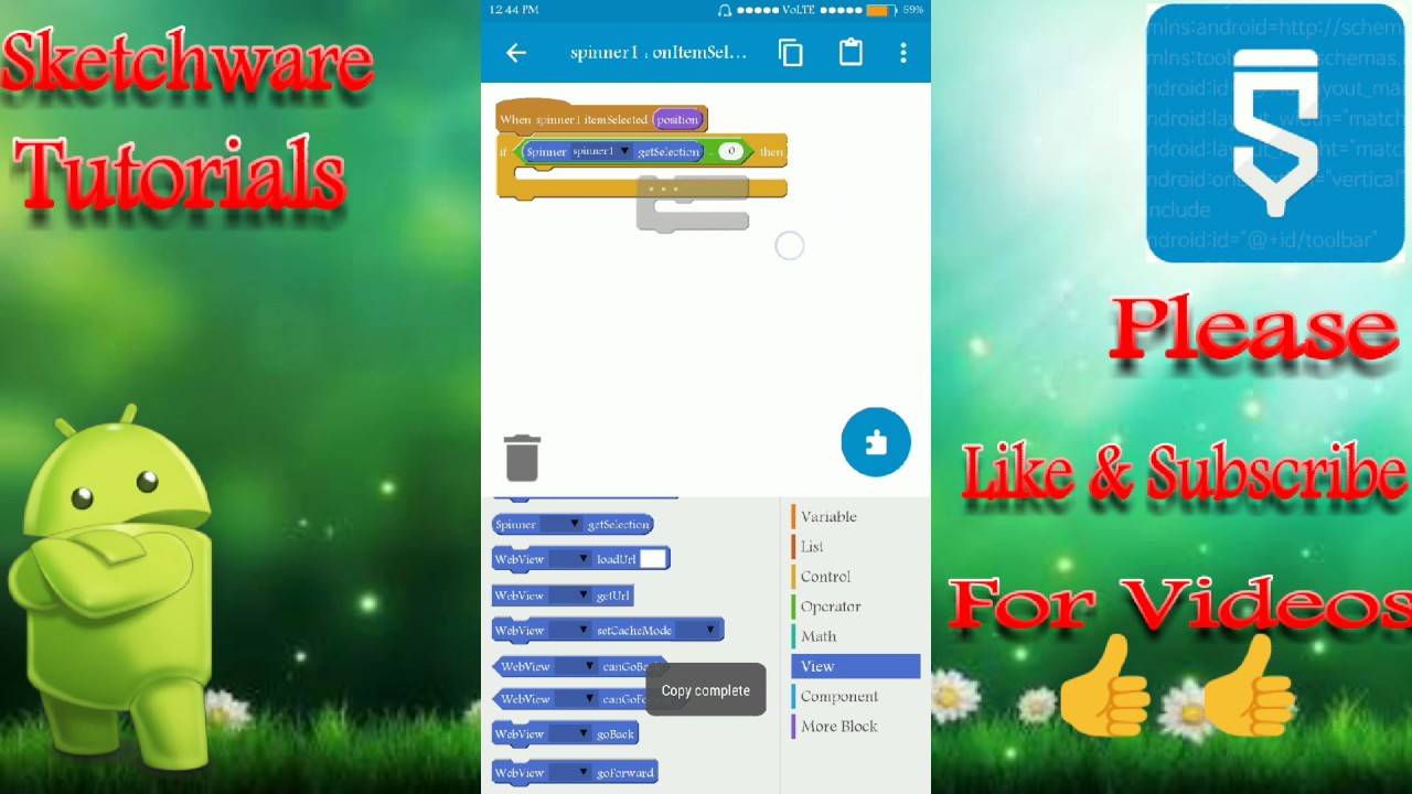 #24.Sketchware Tutorials- How to Change Pages using Spinner in Android/Sketchware