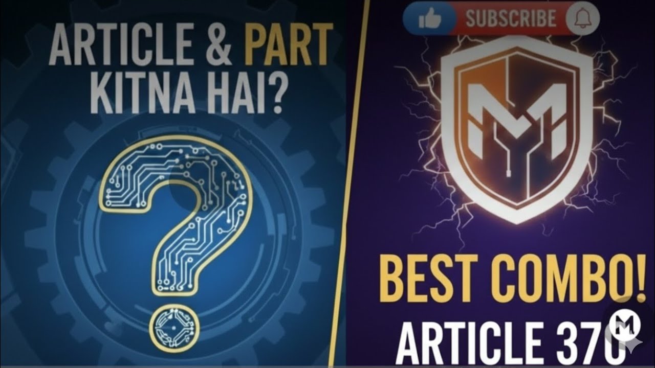Indian Constitution: Article & Parts Explained | Best Combo: Article 370 | Lecture 2 #IndianPolity
