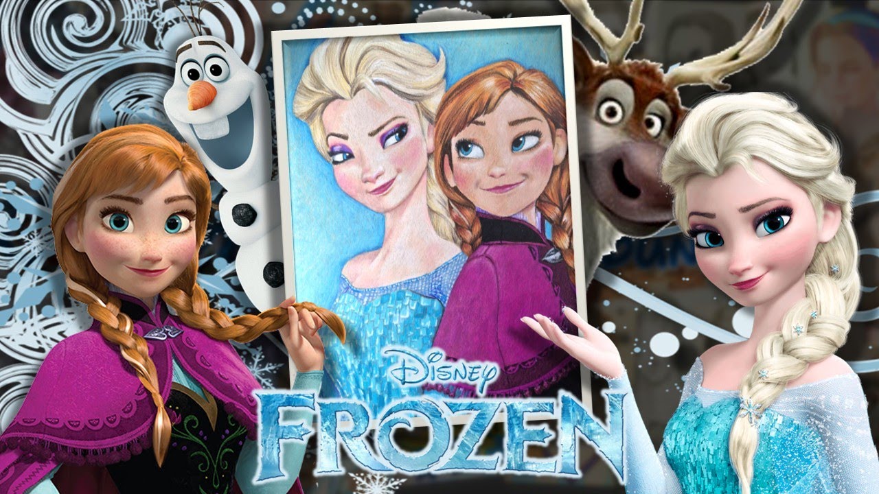 Dibuja a Elsa y Anna (Frozen) ❄️✨ Drawing Elsa & Anna 🎨💙