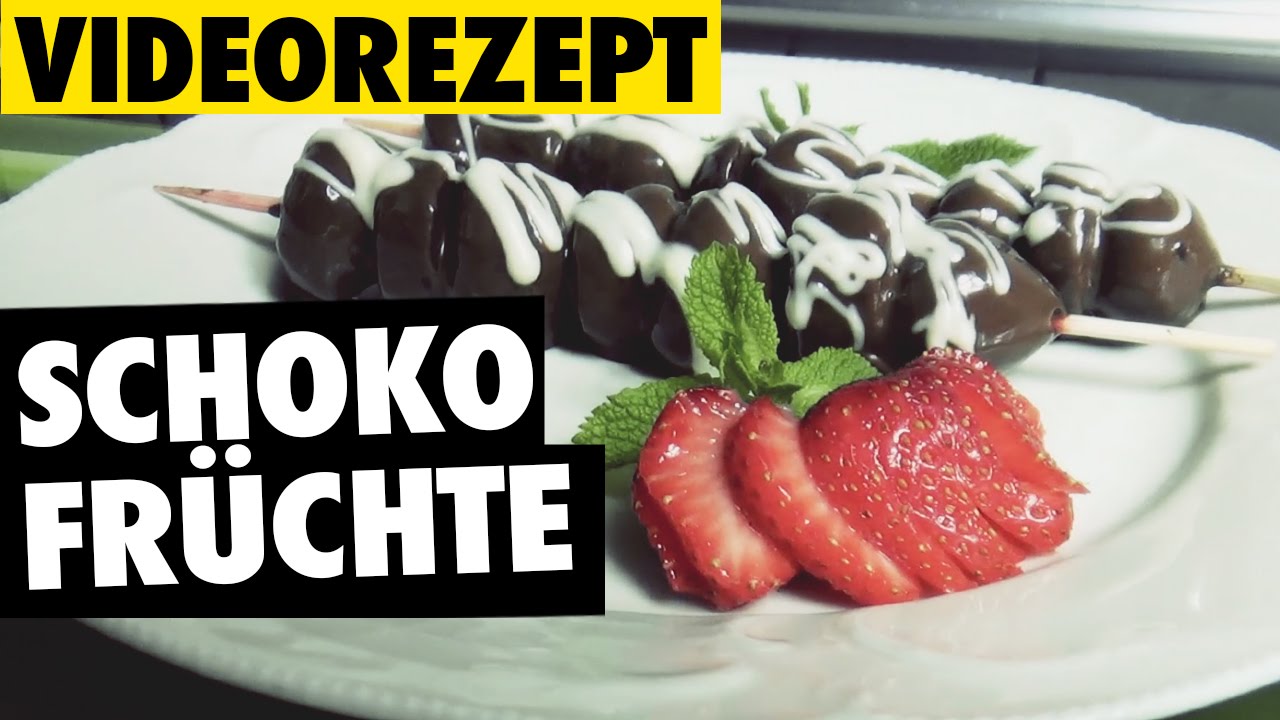 Schoko Erdbeeren - Schoko Bananen selber machen - Video Rezept