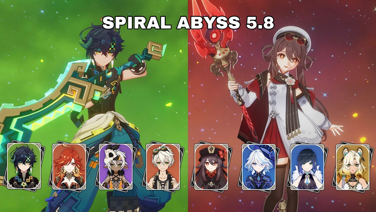 C0 R1 Kinich Hypercarry & C1 R1 Hu Tao Vaporize | Spiral Abyss 5.8 - Genshin Impact