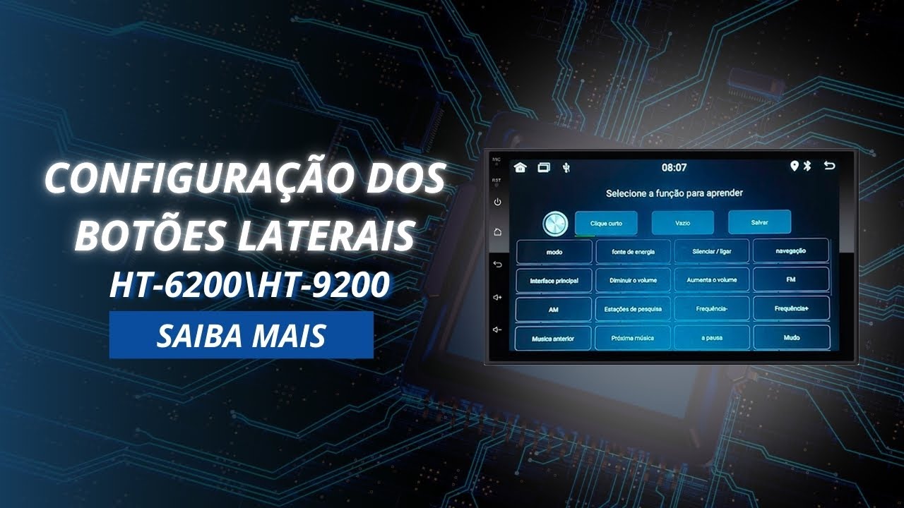 Configuração dos botões laterais HT-6200\HT-9200