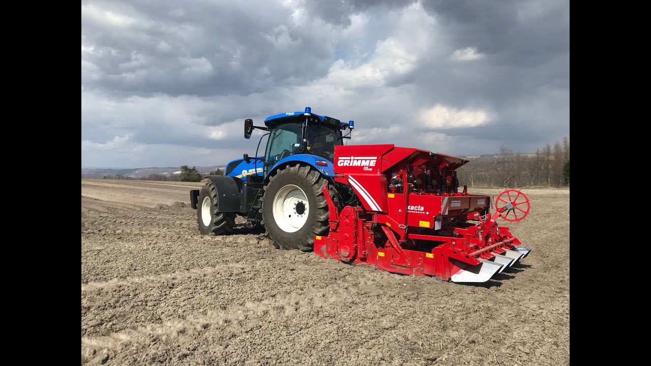 RTK-GPS 自動操舵 NEW HOLLAND T7.260 GRIMME GL420 TEST RUN TOPCON X25 automatic guidance 73