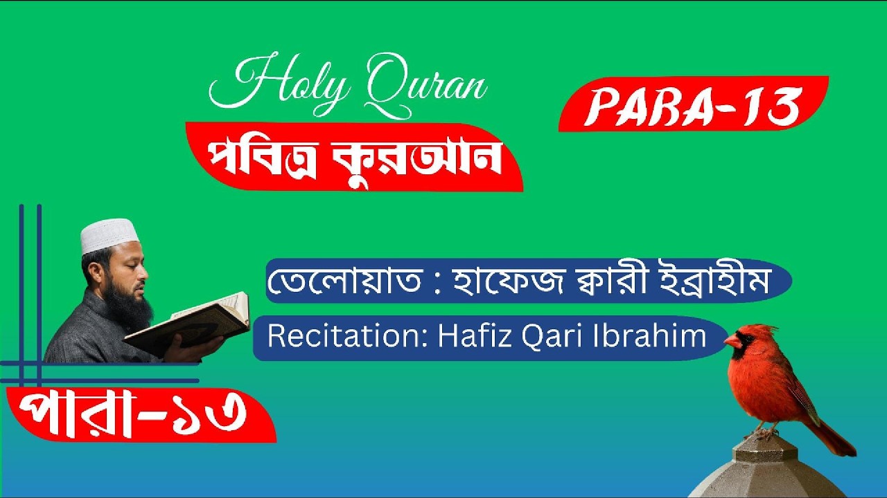 #para 13 #পারা-১৩ Recitation: Hafiz Qari Ibrahim #কুরআন #কুরআন_তিলাওয়াত #quranrecitation