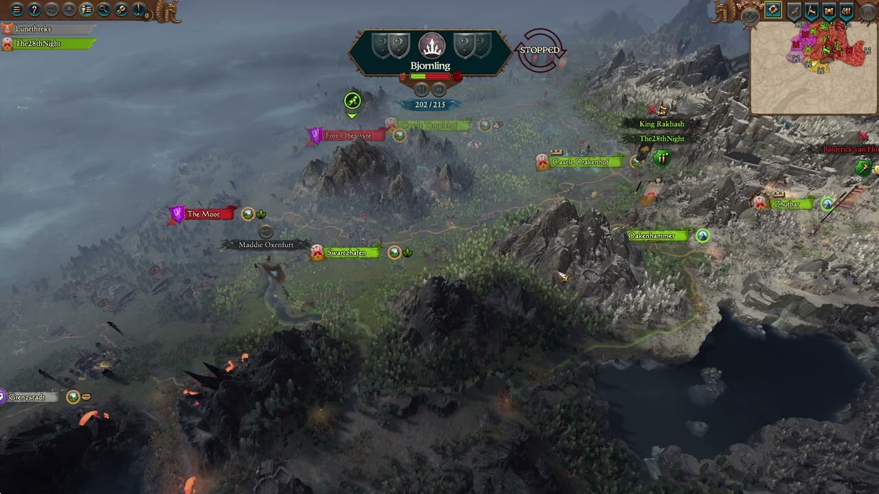 Conquering the old Dwarven lands and Empire as Skelebois - Warhammer Multiplayer Campaign