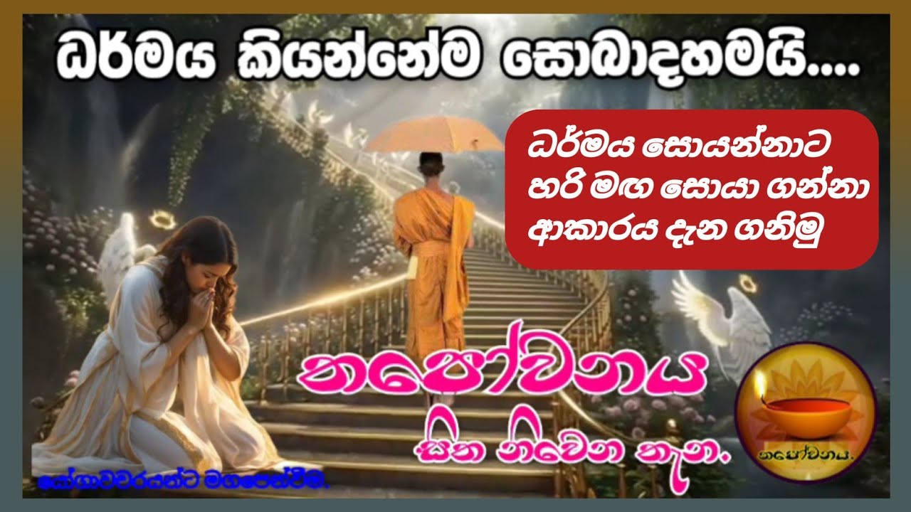 ධර්මය  සොයන කෙනෙක් නම් තමන්ටම තේරුම් යන විදිහට හරි මඟ දැනගනිමු #Thapowanaya සිත නිවෙන තැන 🏵