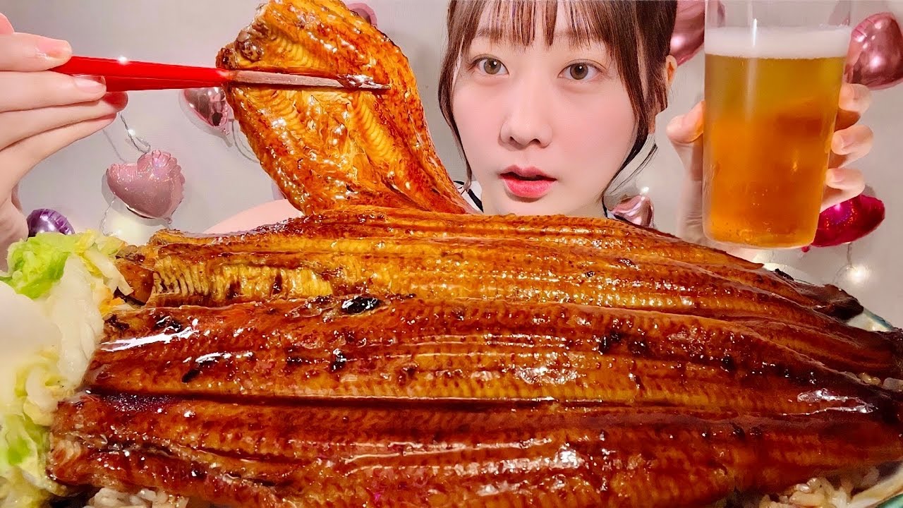 ASMR кабаяки из угря с рисом【русские субтитры】【Mukbang/ Eating Sounds】