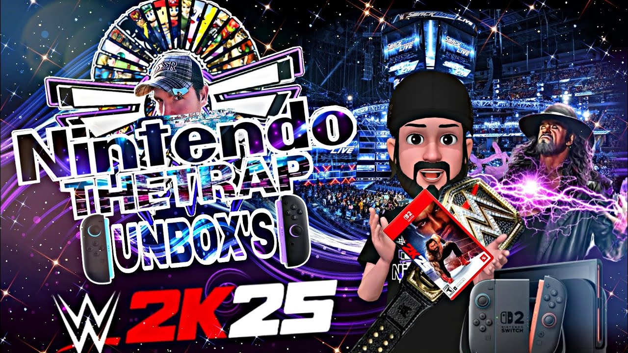 (Trap Unbox's) WWE 2K25 for Nintendo switch 2 with gameplay in tabletop mode