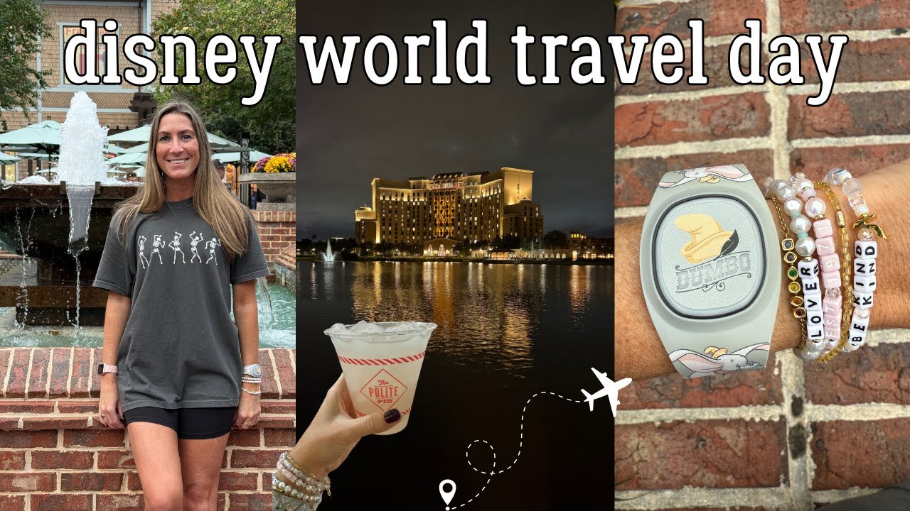 DISNEY WORLD TRAVEL DAY✈️✨flight to orlando, checking in to coronado springs resort, disney springs!