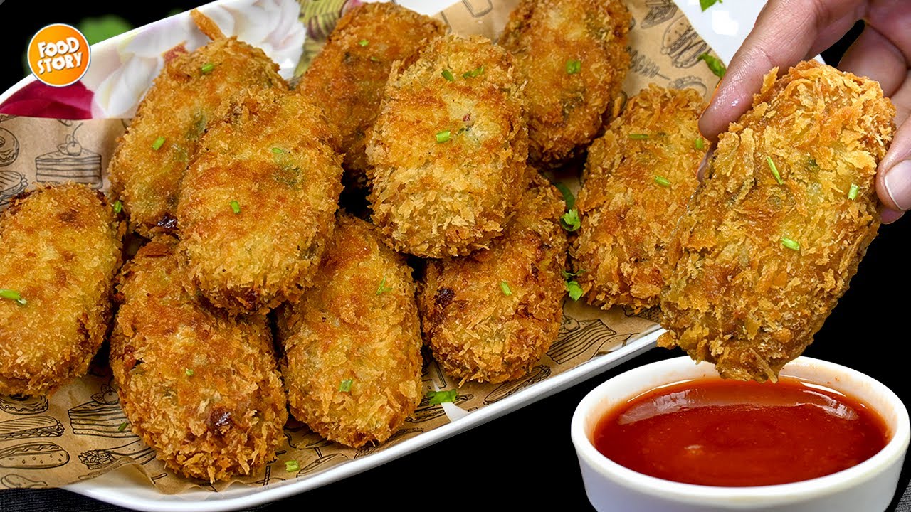 New Chicken and Potato Croquettes Recipe,Iftar Recipe, Ramzan Special Recipe by Samina Food Story