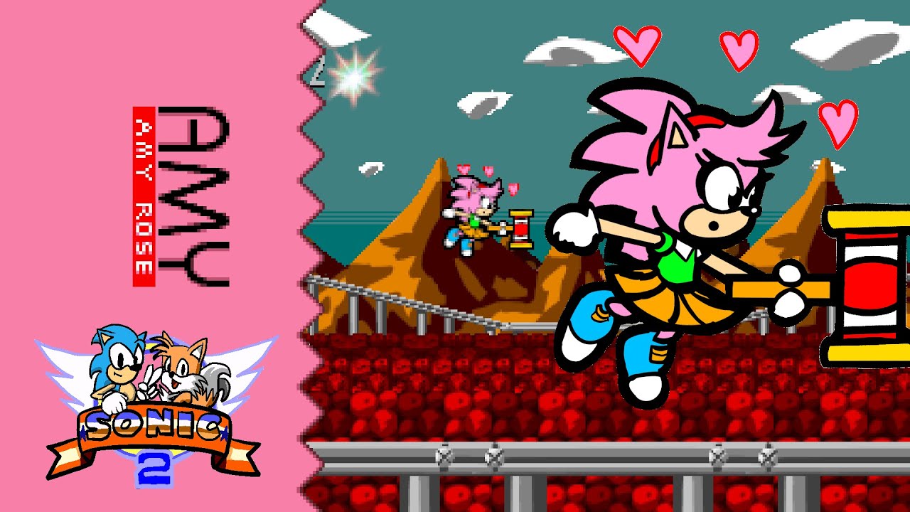 [AS2R] Amy Rose in Another Sonic 2 Remake - Sonic Advance 1 Moveset