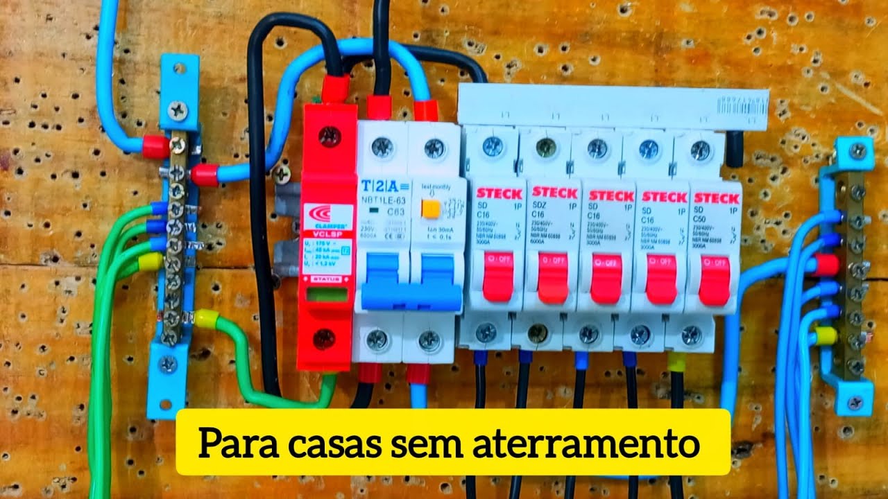 Quadro monof&aacute;sico 127V para casas sem aterramento