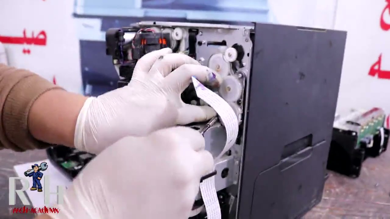 فك جميع مكونات ماكينه انك جيت HP PAGEWIDE