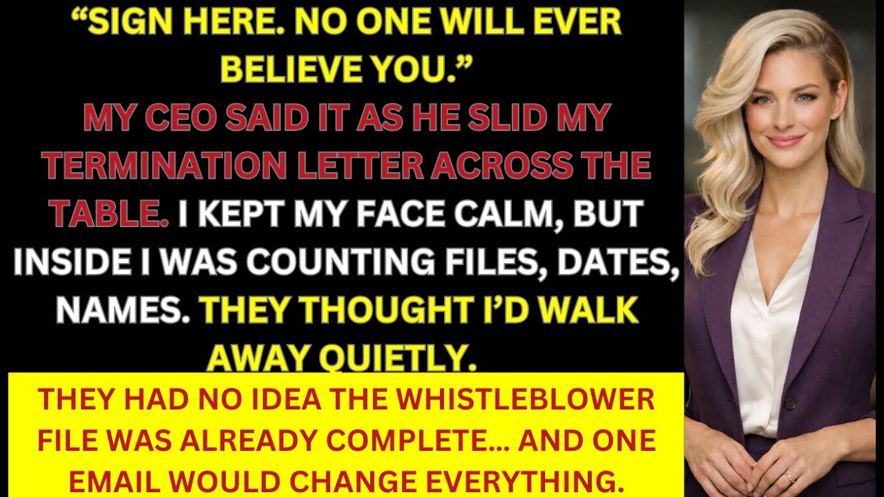 My CEO Assumed I'd Stay Silent After Termination — The Whistleblower File Was Complete