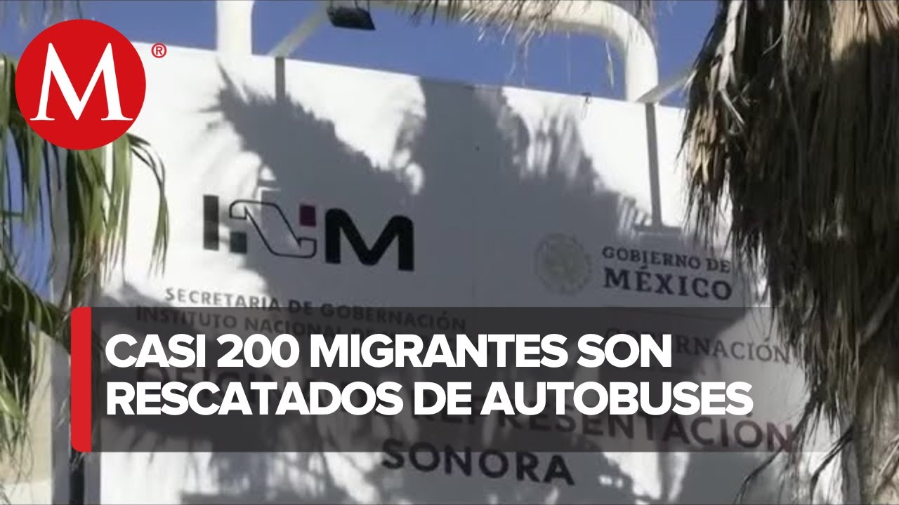'Rescatan' a 191 migrantes en Sonora mientras viajaban en autobuses